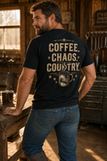 Coffee, Chaos, Country Tee Shirt